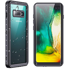 Coque Etanche Contour Silicone et Plastique Housse Etui Waterproof 360 Degres W01 pour Samsung Galaxy S10 Plus Noir