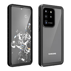 Coque Etanche Contour Silicone et Plastique Housse Etui Waterproof 360 Degres W01 pour Samsung Galaxy S20 Ultra Noir