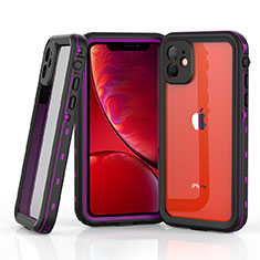 Coque Etanche Contour Silicone et Plastique Housse Etui Waterproof 360 Degres W03 pour Apple iPhone 11 Violet