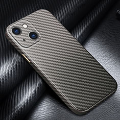 Coque Fibre de Carbone Housse Etui Luxe Serge C01 pour Apple iPhone 15 Gris