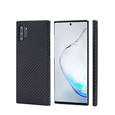 Coque Fibre de Carbone Housse Etui Luxe Serge C01 pour Samsung Galaxy Note 10 Plus 5G Noir