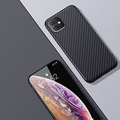 Coque Fibre de Carbone Housse Etui Luxe Serge pour Apple iPhone 11 Noir