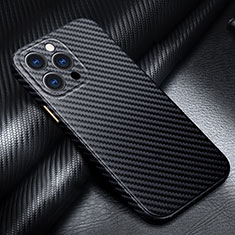 Coque Fibre de Carbone Housse Etui Luxe Serge pour Apple iPhone 13 Pro Noir