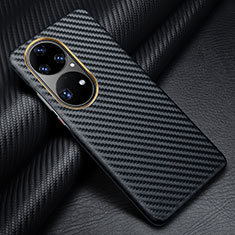 Coque Fibre de Carbone Housse Etui Luxe Serge pour Huawei P50 Noir