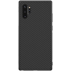 Coque Fibre de Carbone Housse Etui Luxe Serge pour Samsung Galaxy Note 10 Plus 5G Noir