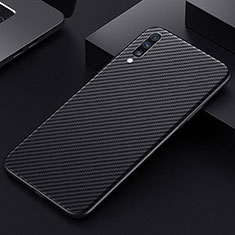 Coque Fibre de Carbone Housse Etui Luxe Serge T01 pour Samsung Galaxy A70S Noir