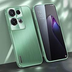 Coque Luxe Aluminum Metal Housse et Bumper Silicone Etui J01 pour Oppo Reno9 Pro+ Plus 5G Vert