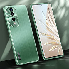 Coque Luxe Aluminum Metal Housse et Bumper Silicone Etui JL1 pour Huawei Honor 70 Pro 5G Vert