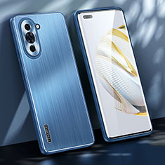 Coque Luxe Aluminum Metal Housse et Bumper Silicone Etui JL1 pour Huawei Nova 10 Pro Bleu