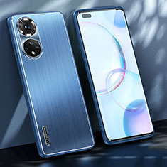 Coque Luxe Aluminum Metal Housse et Bumper Silicone Etui JL1 pour Huawei Nova 9 Pro Bleu