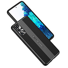 Coque Luxe Aluminum Metal Housse et Bumper Silicone Etui JL1 pour Samsung Galaxy S20 FE 5G Noir