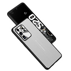 Coque Luxe Aluminum Metal Housse et Bumper Silicone Etui JL1 pour Samsung Galaxy S20 Ultra 5G Argent