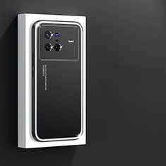 Coque Luxe Aluminum Metal Housse et Bumper Silicone Etui JL1 pour Vivo X80 5G Noir