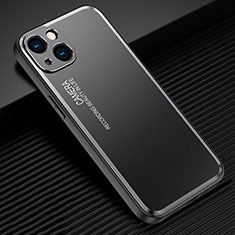 Coque Luxe Aluminum Metal Housse et Bumper Silicone Etui JL2 pour Apple iPhone 14 Plus Noir