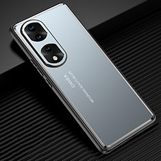 Coque Luxe Aluminum Metal Housse et Bumper Silicone Etui JL2 pour Huawei Honor 70 Pro 5G Bleu