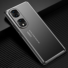 Coque Luxe Aluminum Metal Housse et Bumper Silicone Etui JL2 pour Huawei Honor 70 Pro 5G Noir