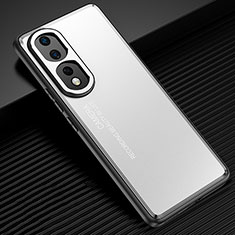 Coque Luxe Aluminum Metal Housse et Bumper Silicone Etui JL2 pour Huawei Honor 80 Pro 5G Argent