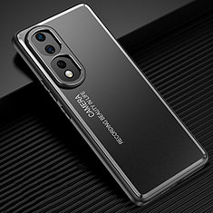 Coque Luxe Aluminum Metal Housse et Bumper Silicone Etui JL2 pour Huawei Honor 80 Pro Flat 5G Noir