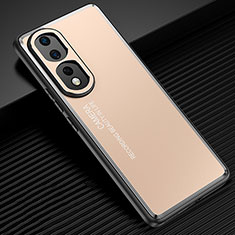 Coque Luxe Aluminum Metal Housse et Bumper Silicone Etui JL2 pour Huawei Honor 80 Pro Flat 5G Or