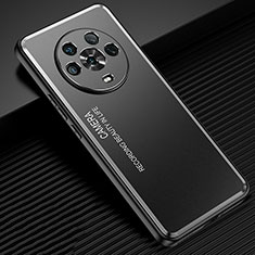 Coque Luxe Aluminum Metal Housse et Bumper Silicone Etui JL2 pour Huawei Honor Magic4 5G Noir