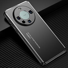 Coque Luxe Aluminum Metal Housse et Bumper Silicone Etui JL2 pour Huawei Mate 60 Pro+ Plus Noir