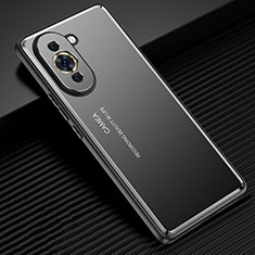 Coque Luxe Aluminum Metal Housse et Bumper Silicone Etui JL2 pour Huawei Nova 10 Noir