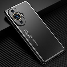 Coque Luxe Aluminum Metal Housse et Bumper Silicone Etui JL2 pour Huawei Nova 11 Noir