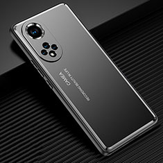 Coque Luxe Aluminum Metal Housse et Bumper Silicone Etui JL2 pour Huawei Nova 9 Noir