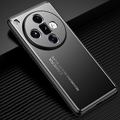 Coque Luxe Aluminum Metal Housse et Bumper Silicone Etui JL2 pour Oppo Find X7 Ultra 5G Noir