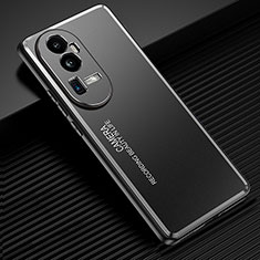 Coque Luxe Aluminum Metal Housse et Bumper Silicone Etui JL2 pour Oppo Reno10 Pro+ Plus 5G Noir