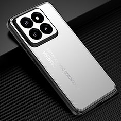 Coque Luxe Aluminum Metal Housse et Bumper Silicone Etui JL2 pour Xiaomi Mi 14 5G Argent