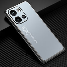 Coque Luxe Aluminum Metal Housse et Bumper Silicone Etui JL2 pour Xiaomi Redmi Note 13 5G Bleu