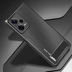 Coque Luxe Aluminum Metal Housse et Bumper Silicone Etui JS2 pour Xiaomi Poco X5 5G Noir