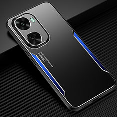 Coque Luxe Aluminum Metal Housse et Bumper Silicone Etui PB1 pour Huawei Nova 11 SE Bleu