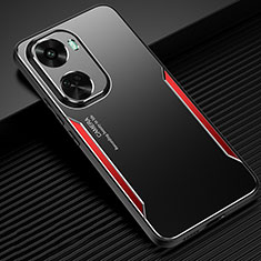 Coque Luxe Aluminum Metal Housse et Bumper Silicone Etui PB1 pour Huawei Nova 11 SE Rouge