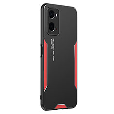 Coque Luxe Aluminum Metal Housse et Bumper Silicone Etui PB1 pour Oppo A36 Rouge