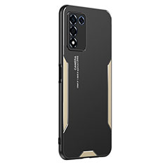 Coque Luxe Aluminum Metal Housse et Bumper Silicone Etui PB1 pour Realme 9 SE 5G Or