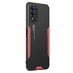 Coque Luxe Aluminum Metal Housse et Bumper Silicone Etui PB1 pour Realme 9 SE 5G Rouge