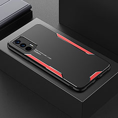 Coque Luxe Aluminum Metal Housse et Bumper Silicone Etui PB1 pour Realme GT Neo 2T 5G Rouge