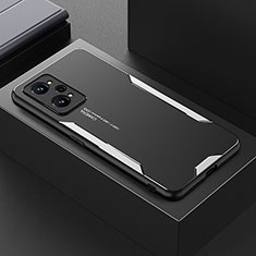 Coque Luxe Aluminum Metal Housse et Bumper Silicone Etui PB1 pour Realme GT Neo 3T 5G Argent