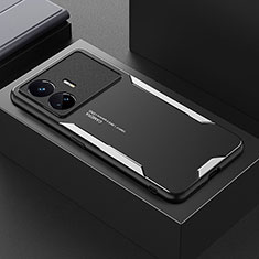 Coque Luxe Aluminum Metal Housse et Bumper Silicone Etui PB1 pour Realme GT Neo5 SE 5G Argent