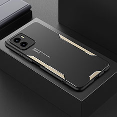 Coque Luxe Aluminum Metal Housse et Bumper Silicone Etui PB1 pour Vivo Y10 Or