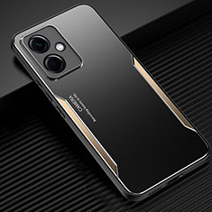 Coque Luxe Aluminum Metal Housse et Bumper Silicone Etui PB1 pour Xiaomi Redmi Note 12R Pro 5G Or