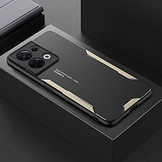 Coque Luxe Aluminum Metal Housse et Bumper Silicone Etui PB1 pour Xiaomi Redmi Note 13 Pro 5G Or