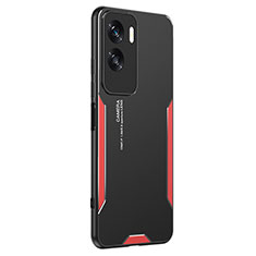 Coque Luxe Aluminum Metal Housse et Bumper Silicone Etui PB2 pour Huawei Honor X50i 5G Rouge