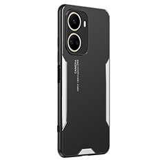 Coque Luxe Aluminum Metal Housse et Bumper Silicone Etui PB2 pour Huawei Nova 10 SE Argent