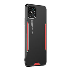 Coque Luxe Aluminum Metal Housse et Bumper Silicone Etui PB2 pour Huawei Nova 8 SE 4G Rouge