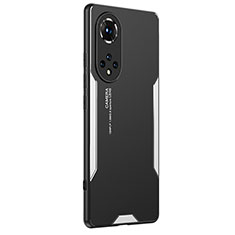 Coque Luxe Aluminum Metal Housse et Bumper Silicone Etui PB2 pour Huawei Nova 9 Pro Argent