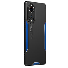 Coque Luxe Aluminum Metal Housse et Bumper Silicone Etui PB2 pour Huawei Nova 9 Pro Bleu