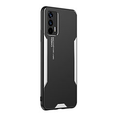 Coque Luxe Aluminum Metal Housse et Bumper Silicone Etui PB2 pour Realme GT 5G Argent